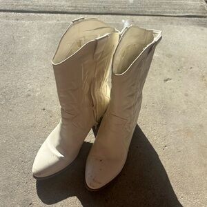 white cowboy boots